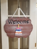 PREMIUM Interchangeable Season Piece - Birthday Cake - White with Multi colored icing
