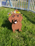 Planter - Dauschund - Brown