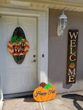 Pumpkin Yard Art - Happy Fall