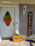 Pumpkin Yard Art - Happy Fall