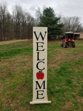 Interchangeable Base Porch Sign  - Cream with Black Lettering