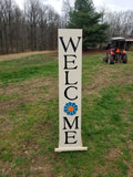 Interchangeable Base Porch Sign  - Cream with Black Lettering