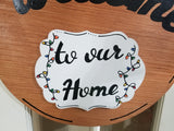 Premium Interchangeable Plaque Season Piece - to our home - White Christmas Lights
