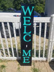 Interchangeable Base Porch Sign  - Black with Virdi Letters