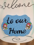 Premium Interchangeable Plaque Season Piece - to our home - Snowmen