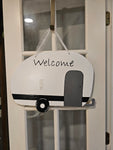 Interchangeable Base - Camper - White with black stripe - Welcome