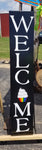 Interchangeable Base Porch Sign  - Black with White Lettering