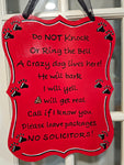 Do Not Knock - Red with Black lettering