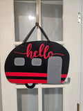 Interchangeable Base - Camper - Black with red stripe - Hello