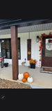 Interchangeable Base Porch Sign  - Brown with Black Distress and Black Letters