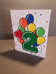 Photo/Card Keeper - White Happy 2nd Birthday