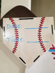 Baby Annoncement -  Baseball with Bats and Interchangeable Homeplate and Baseball Glove