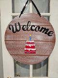 PREMIUM Interchangeable Season Piece - Birthday Cake - Red with Blue and white Icing