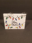 Photo/Card Keeper - White Merry Christmas Lights