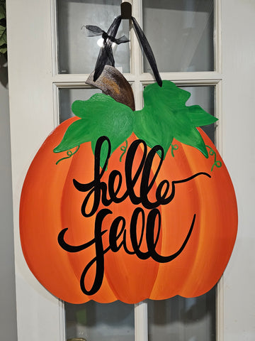 Pumpkin - Reversible Hello Fall and Jack O'Lantern