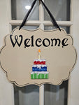 PREMIUM Interchangeable Season Piece -Birthday Cake -  Red, Blue, and Green