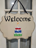 PREMIUM Interchangeable Season Piece -Birthday Cake -  Red, Blue, and Green