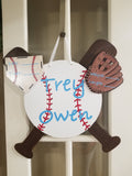 Baby Annoncement -  Baseball with Bats and Interchangeable Homeplate and Baseball Glove