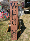 Interchangeable Base Porch Sign  - Brown with Black Distress and Black Letters