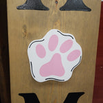 Interchangeable Season Piece - Paw Print - Light Pink