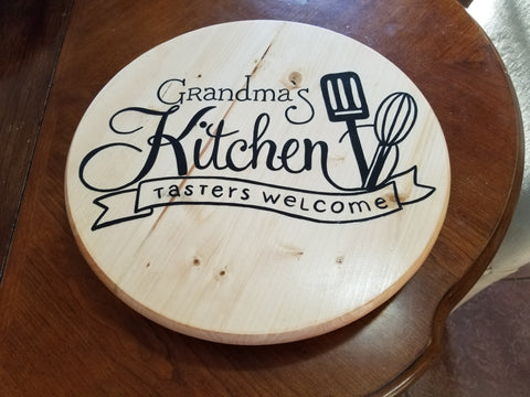Lazy Susan - Grandma's Kitchen with Golden Pecan Stain