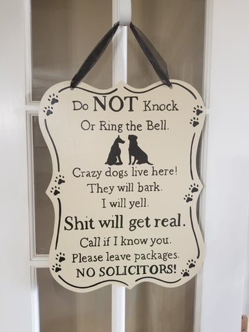 Do Not Knock - Dog Silhouette