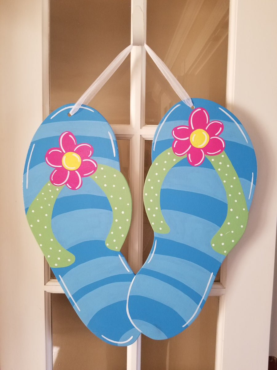 Flip Flops - Two Toned - Blue – The Little Wood Shack