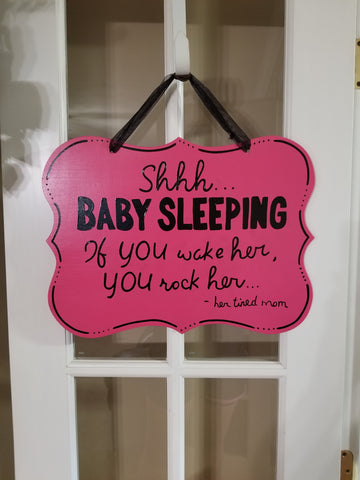 Shhh...Baby Sleeping - Pink