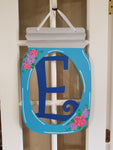 Initial - E - Blue Mason Jar