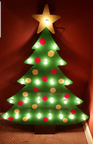 Christmas Tree Lighted yard stake