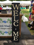 Interchangeable Base Porch Sign  - Black with cream Lettering