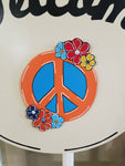 Premium Interchangeable Season Piece - Peace Sign - Orange