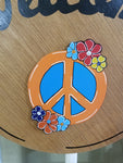 Premium Interchangeable Season Piece - Peace Sign - Orange