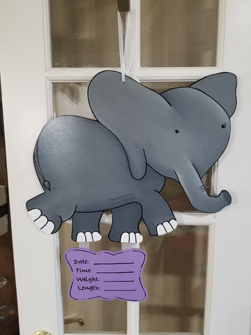 Baby Announcement - Elephant Lilac
