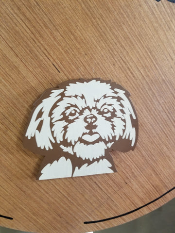 PREMIUM Interchangeable Season Piece - Shih Tzu- Brown and Cream