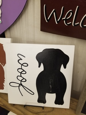 Dog Butt - Leash Holder - Black Labrador Retriever