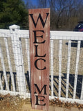 Interchangeable Base Porch Sign  - Brown with Cream Distress and Black Letters