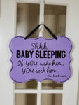 Shhh...Baby Sleeping - Purple