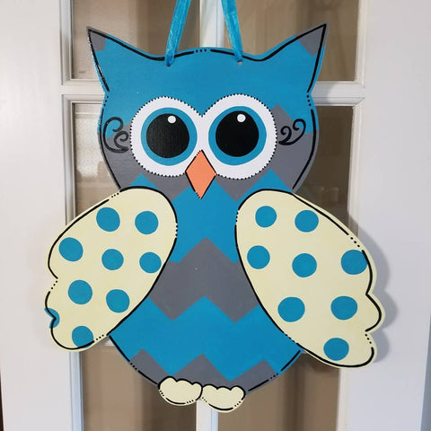 Owl - Teal and Yellow