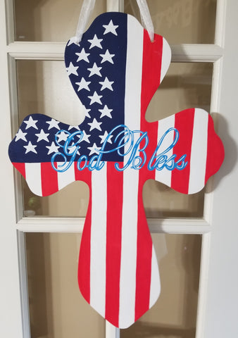 Cross - American Flag