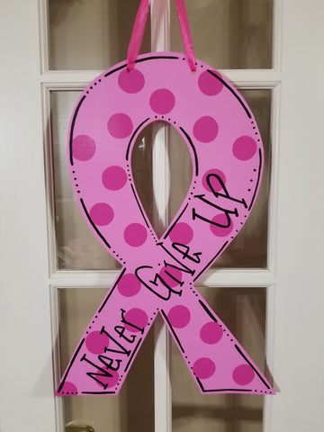 Cancer Ribbon - Breast Never Give Up