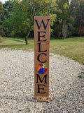 Interchangeable Base Porch Sign  - Cedar with Black Lettering