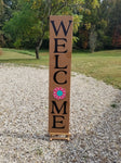 Interchangeable Base Porch Sign  - Cedar with Black Lettering