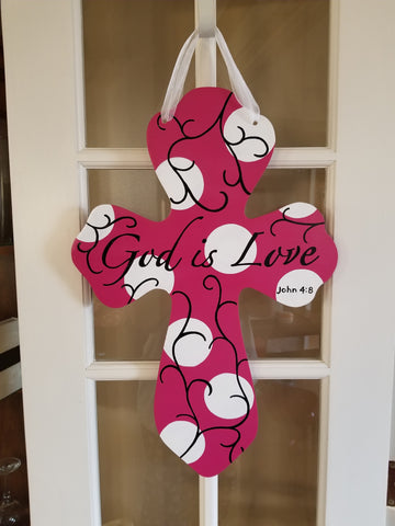 Cross - God is Love-Pink