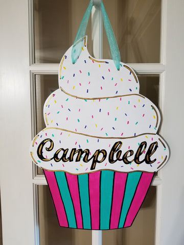 Cupcake - Sprinkles with Pink and Teal