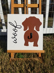 Dog Butt - Leash Holder - Brown Dauschund