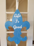 Fleur de Lis - Medium Blue