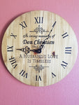 Clock - Oak and Black Lettering - Husbands Love