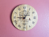 Clock - Oak and Black Lettering - Husbands Love