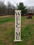 Interchangeable Base Porch Sign  - Cream with Black Lettering
